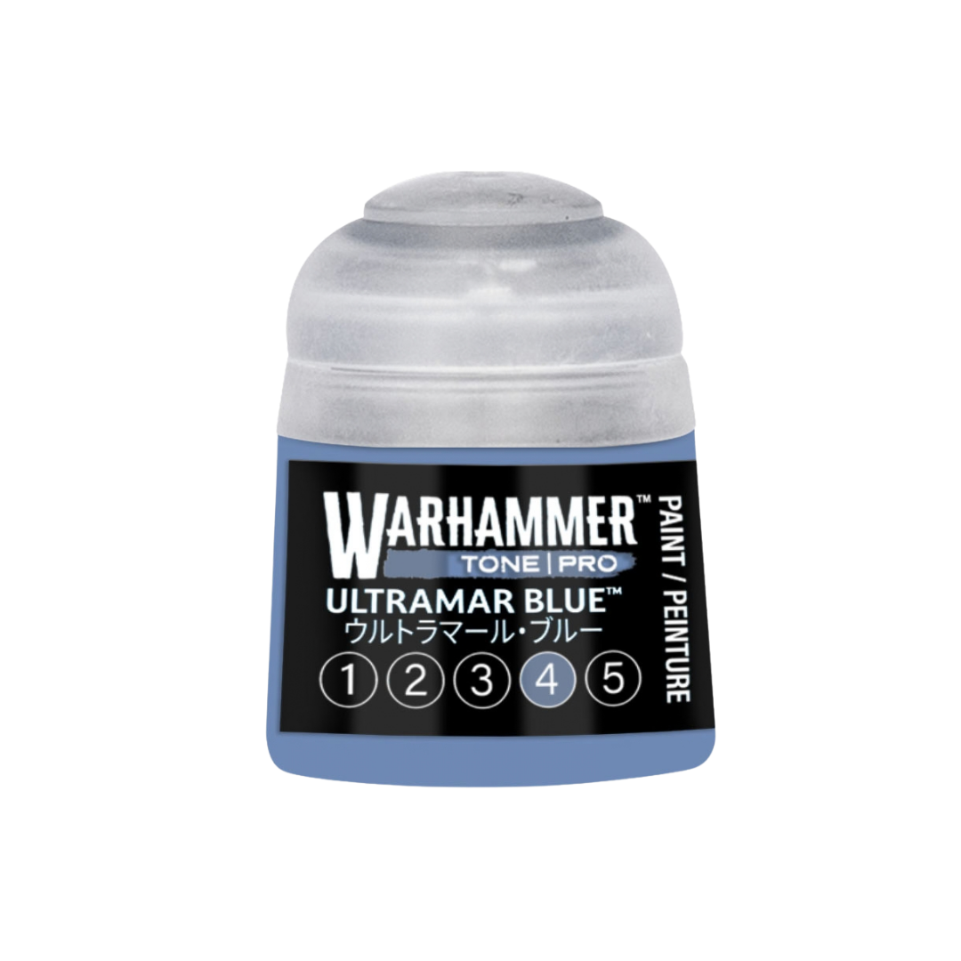 Warhammer Tone Pro Ultramar Blue 12 ml miniature paints in five coordinated tones from dark to light.
