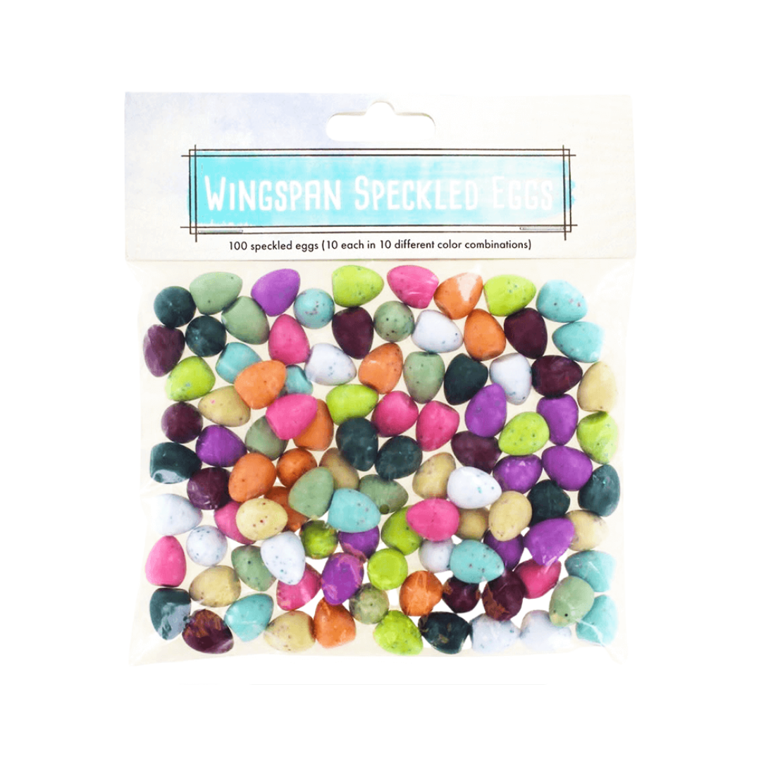 Wingspan speckled eggs set 100CT, colorful egg tokens for board game, vibrant speckled designs, perfect for bird collection and gameplay expansion