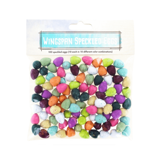 Wingspan speckled eggs set 100CT, colorful egg tokens for board game, vibrant speckled designs, perfect for bird collection and gameplay expansion