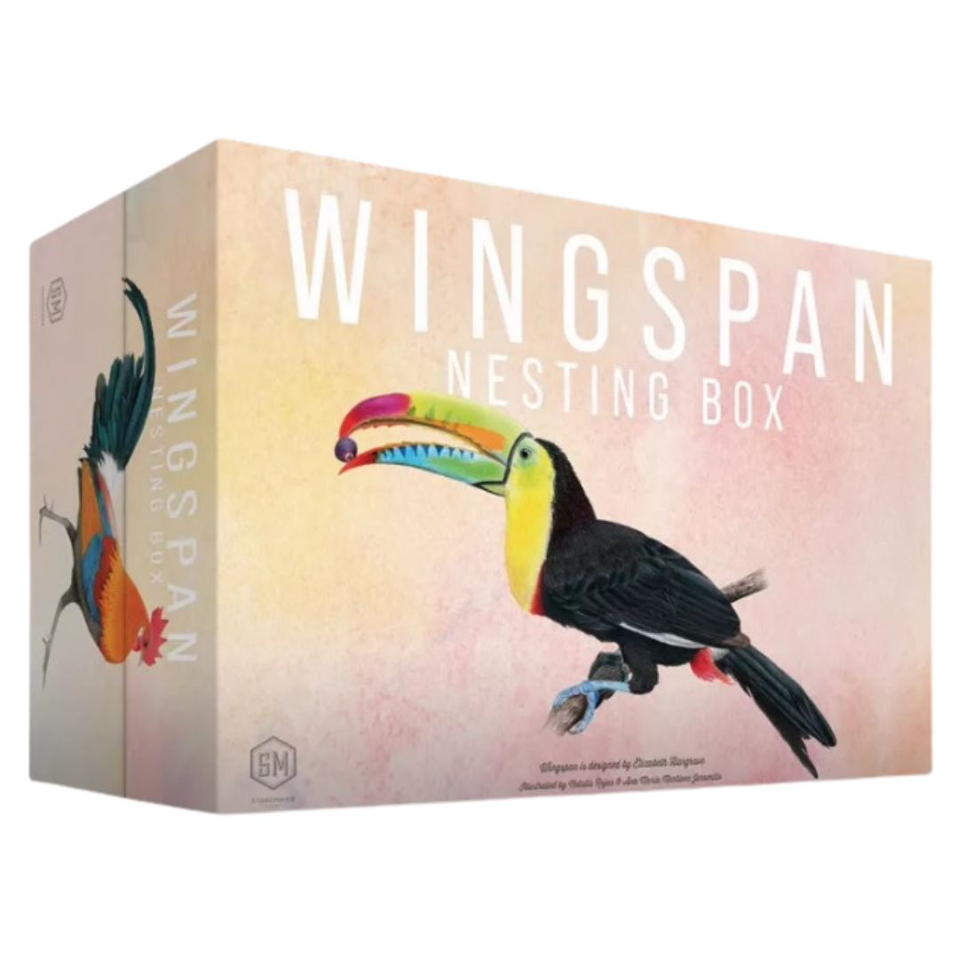 Wingspan Nesting Box premium storage solution for the board game and expansions, available for in-store purchase only.