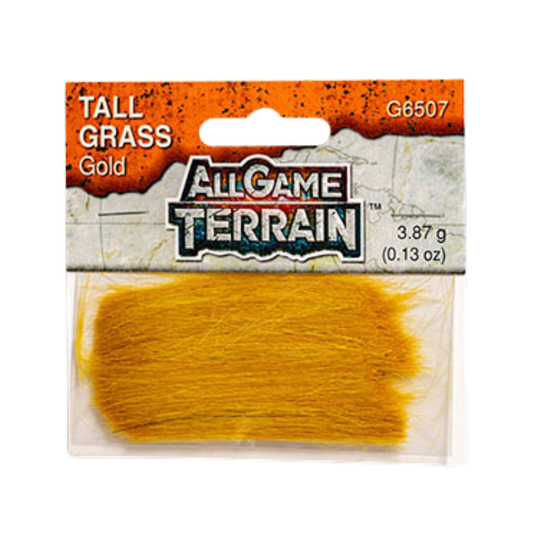 Woodland Scenics All Game Terrain Gold Tall Grass tufts for realistic dry desert and battle‑ruin miniature basing