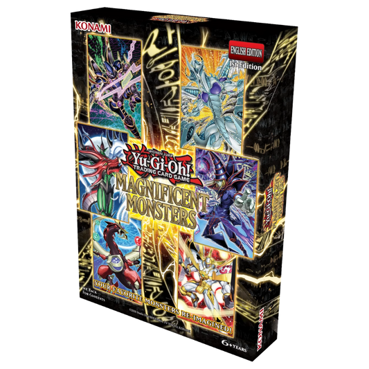 Yu-Gi-Oh! Magnificent Monsters Bundle with Grand Master Rare chase cards, Magnificent Monsters Bundle with packs, upgrade pack, foil cards, and reprints