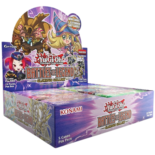 Yu-Gi-Oh Battles of Legend Glorious Gallery booster box sealed product with all foil packs and alternate art cards