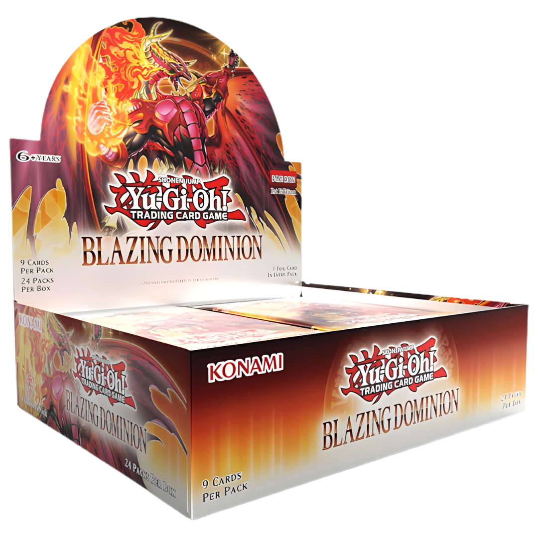 Yu-Gi-Oh! Blazing Dominion booster box sealed trading card game product featuring official Konami artwork