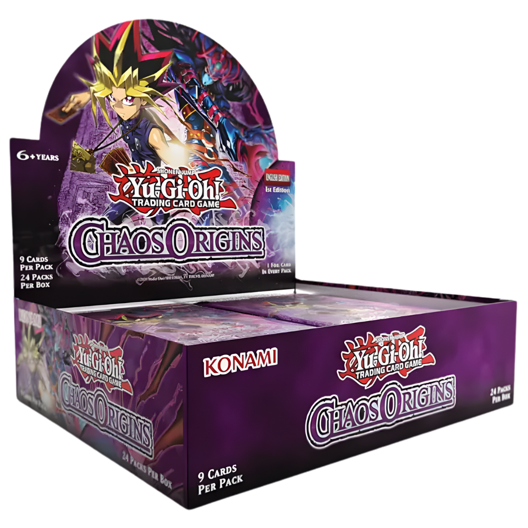 Yu-Gi-Oh Chaos Origins Booster Box featuring Yami Yugi and 100 card set with Starlight Rares