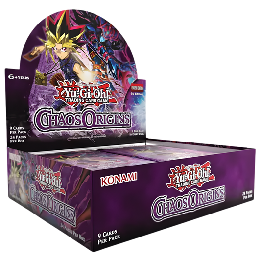 Yu-Gi-Oh Chaos Origins Booster Box featuring Yami Yugi and 100 card set with Starlight Rares