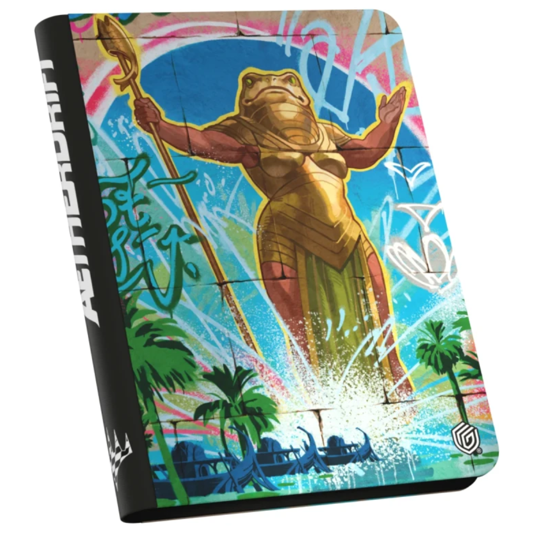 Ultimate Guard Zipfolio 360 Xenoskin Aetherdrift V2 featuring durable zip closure and acid-free pockets for Magic: The Gathering card storage.