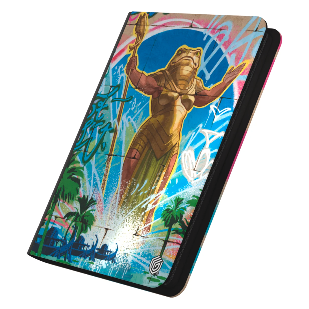 High-quality Ultimate Guard Zipfolio 360 Xenoskin Aetherdrift V2 with reinforced zip closure, perfect for protecting Magic: The Gathering cards.