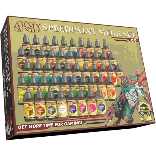 Army Painter Speedpaint Mega Set 2.0 - Complete Paint Set for Miniatures with 24 High-Quality Speed Paints and Tools