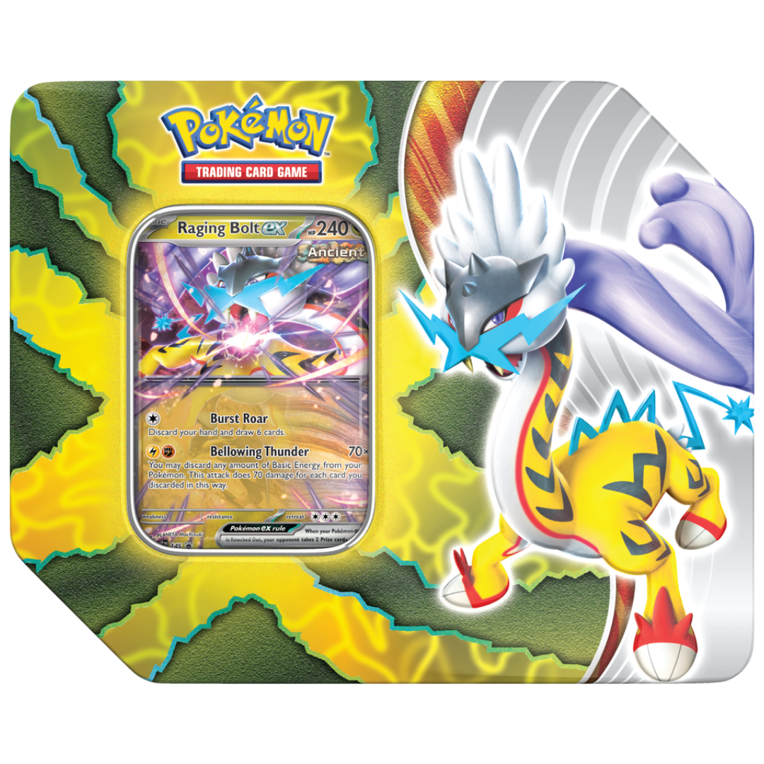 POKEMON - PARADOX DESTINIES TIN - RAGING BOLT EX