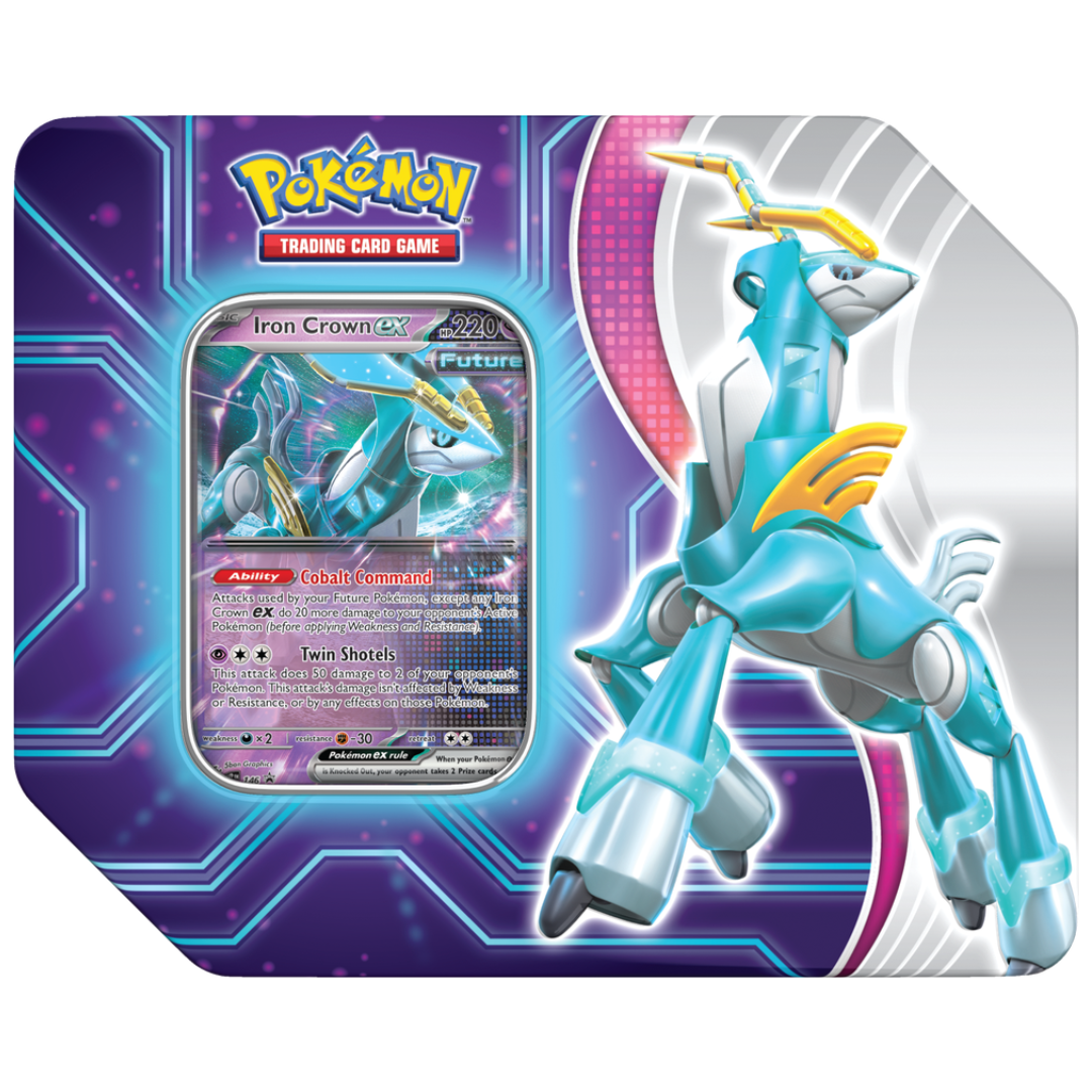 POKEMON - PARADOX DESTINIES TIN - IRON CROWN EX