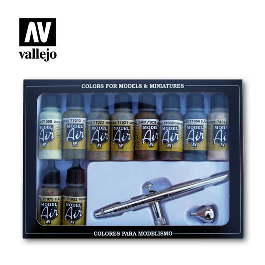 Vallejo - Model Air - Camouflage Colors & Airbrush - Set of 10