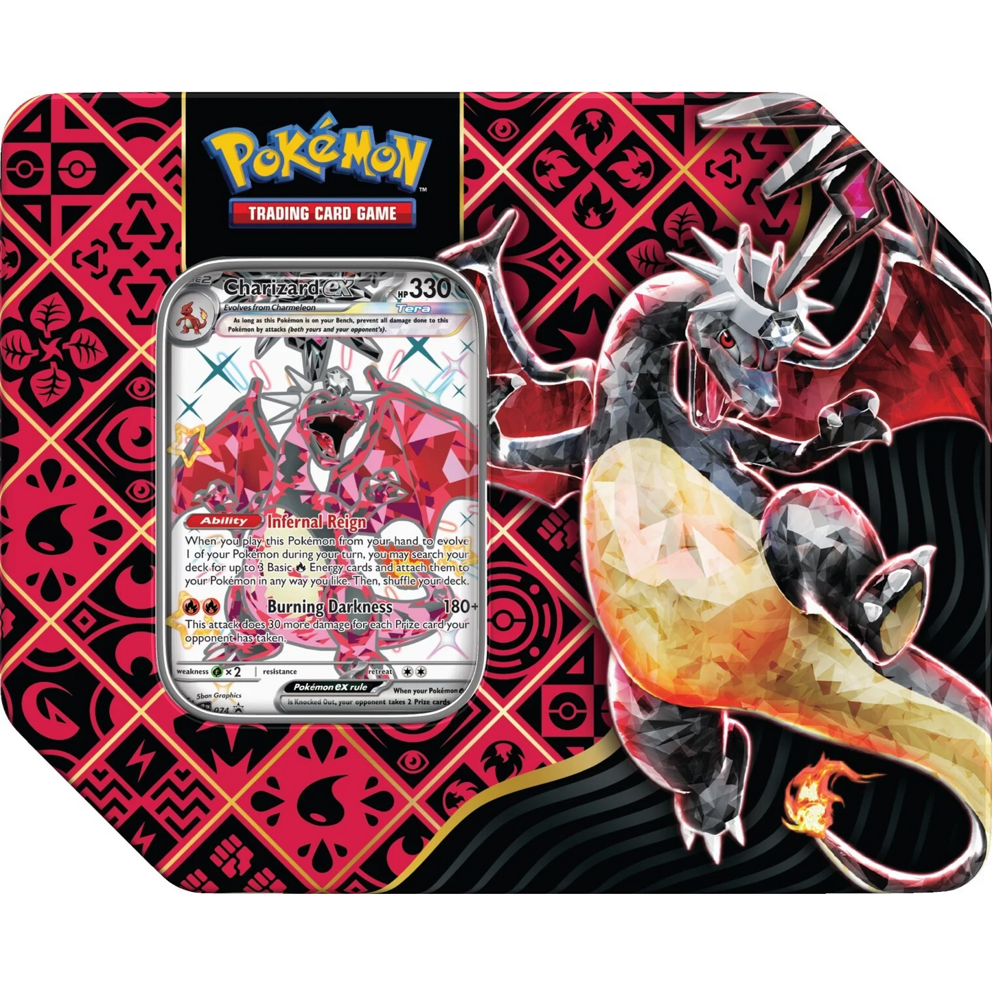 POKEMON - PALDEAN FATES - SHINY TERA CHARIZARD TIN