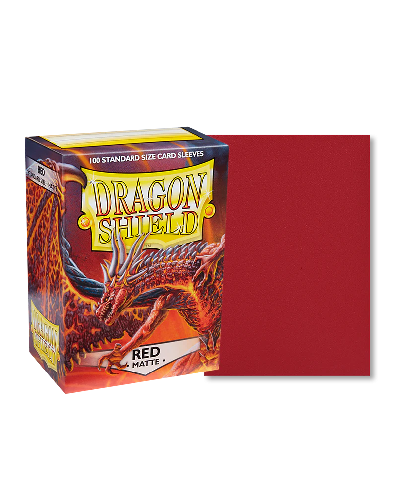 Dragon Shield - Sleeves -  Matte Red (100)