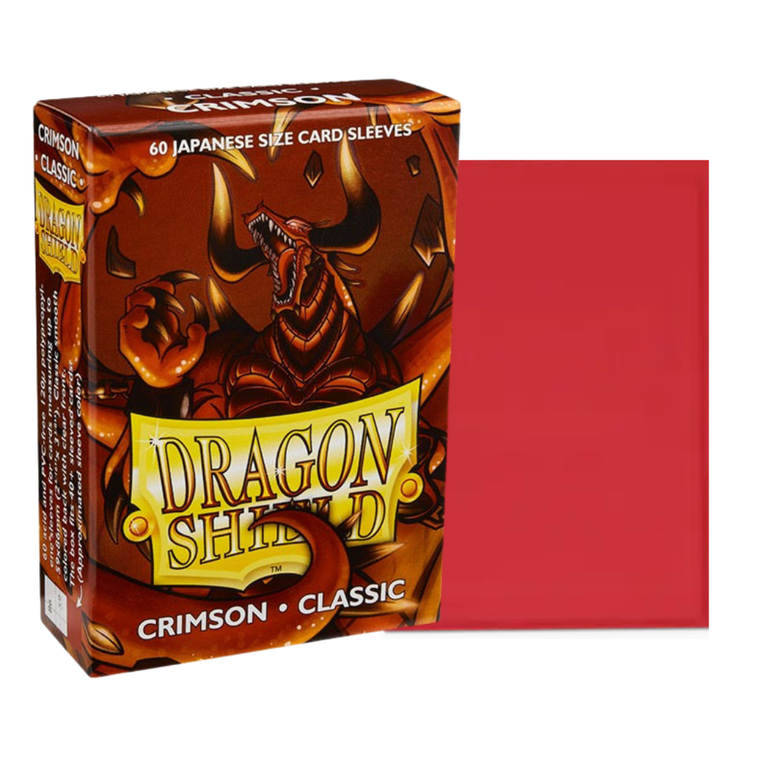 dragon shield classic crimson japanese card sleeves and box