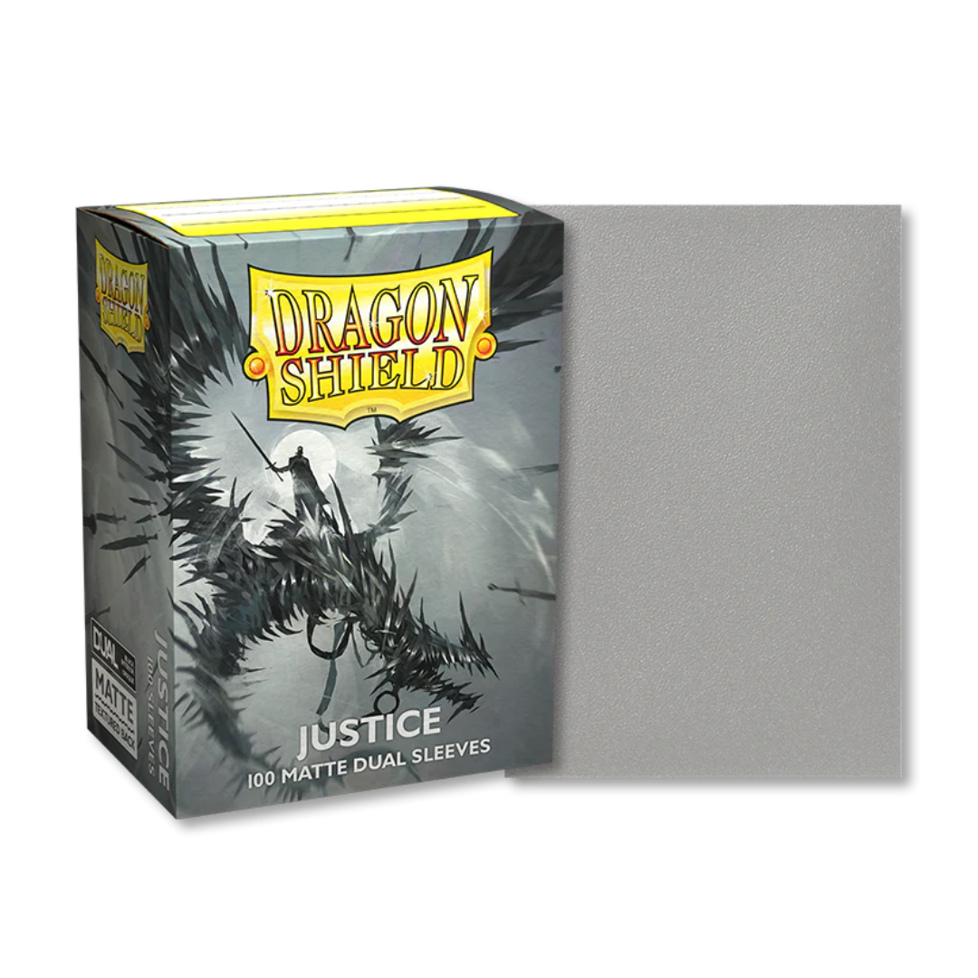 Dragon Shield - Sleeves - Matte Dual Justice (Silver) (100)