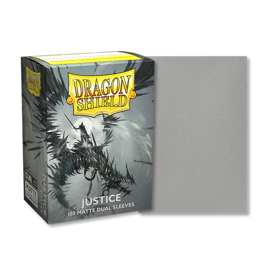 Dragon Shield - Sleeves - Matte Dual Justice (Silver) (100)