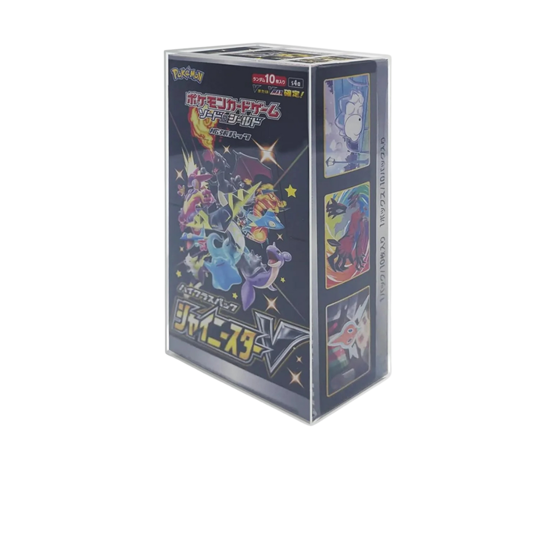 A 5-pack of Evoretro PET Protectors designed for Japanese Pokémon Special Booster Boxes, offering durable, transparent protection against dust and damage.