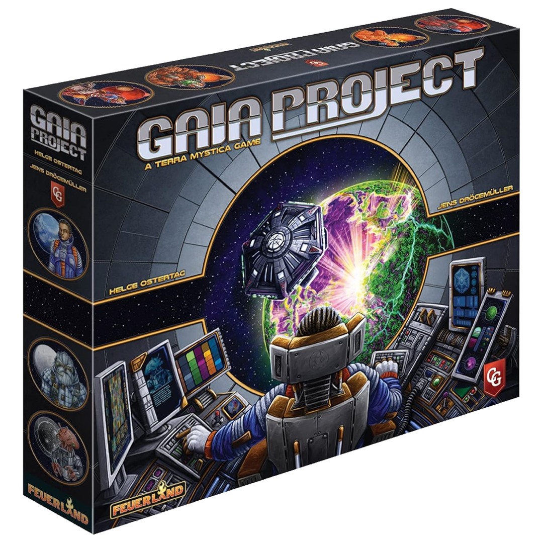 Gaia Project box front with science-fiction artwork, the Terra Mystica follow-up from Capstone Games.