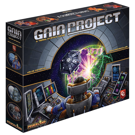 Gaia Project box front with science-fiction artwork, the Terra Mystica follow-up from Capstone Games.