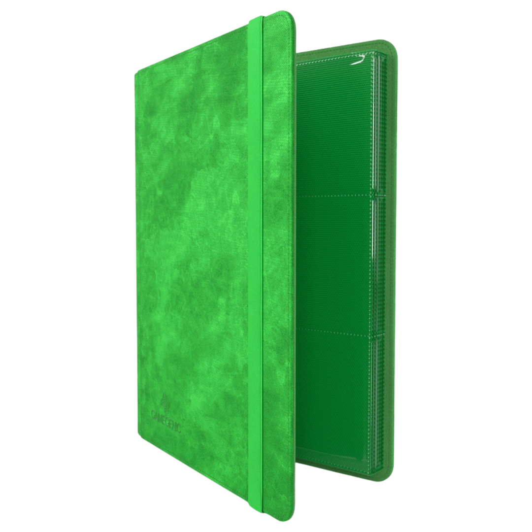 Gamegenic - Prime Album - 18 Pocket - Green - Partly open side view