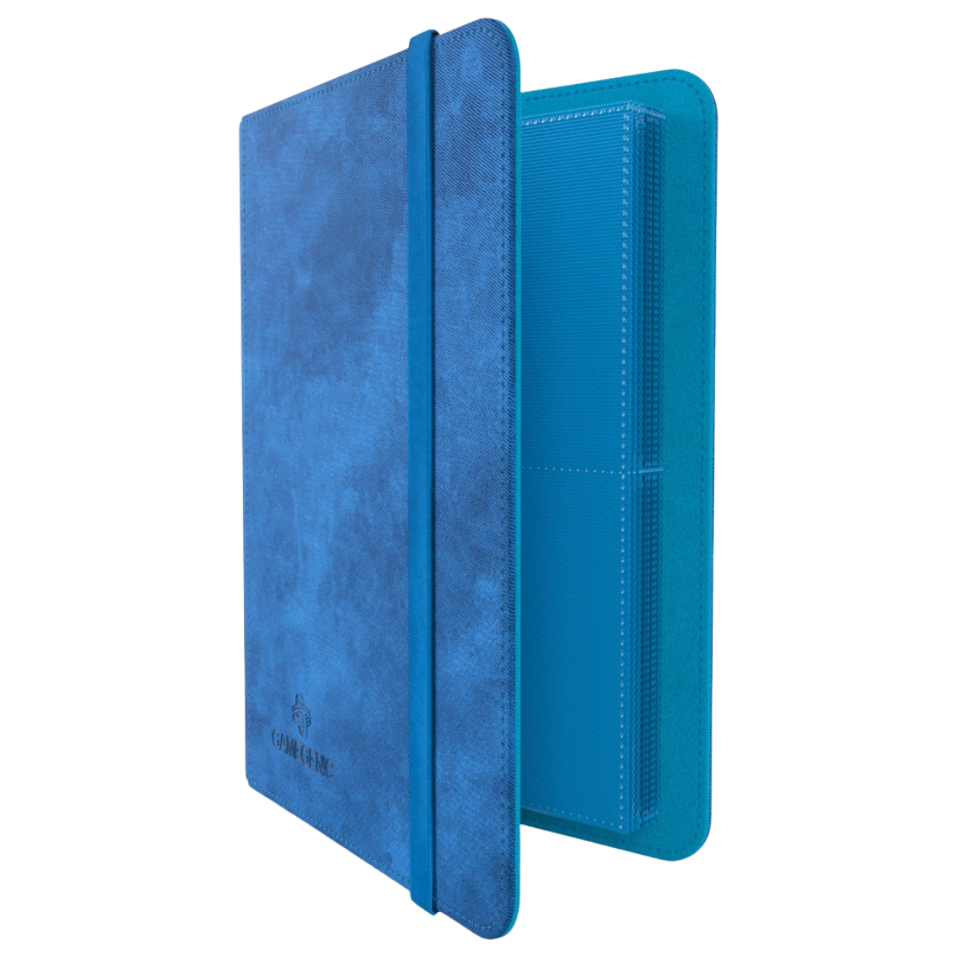 Gamegenic - Prime Album - 8 Pocket - Blue - Partly open side view