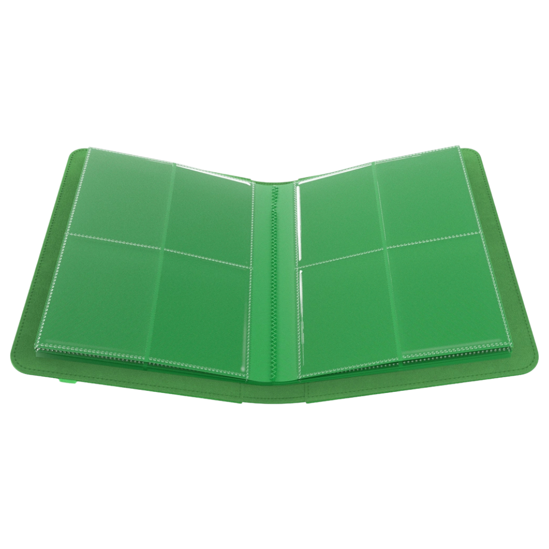 Gamegenic - Prime Album - 8 Pocket - Green - Open interior