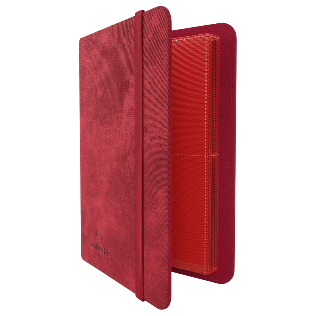 Gamegenic - Prime Album - 8 Pocket - Red - Partly open side view