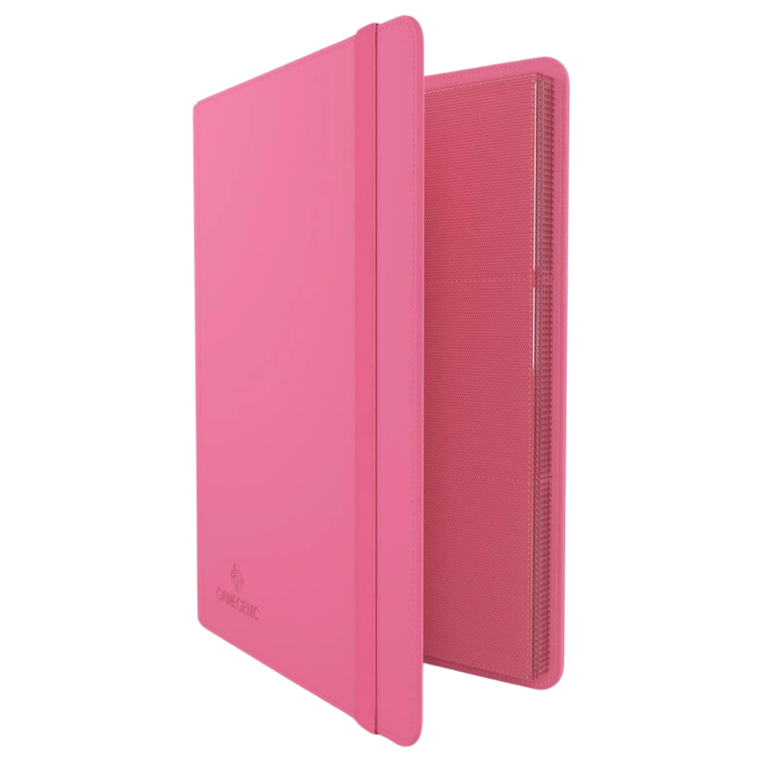 Gamegenic - Prime Album - 18 Pocket - Pink - Partly open side view