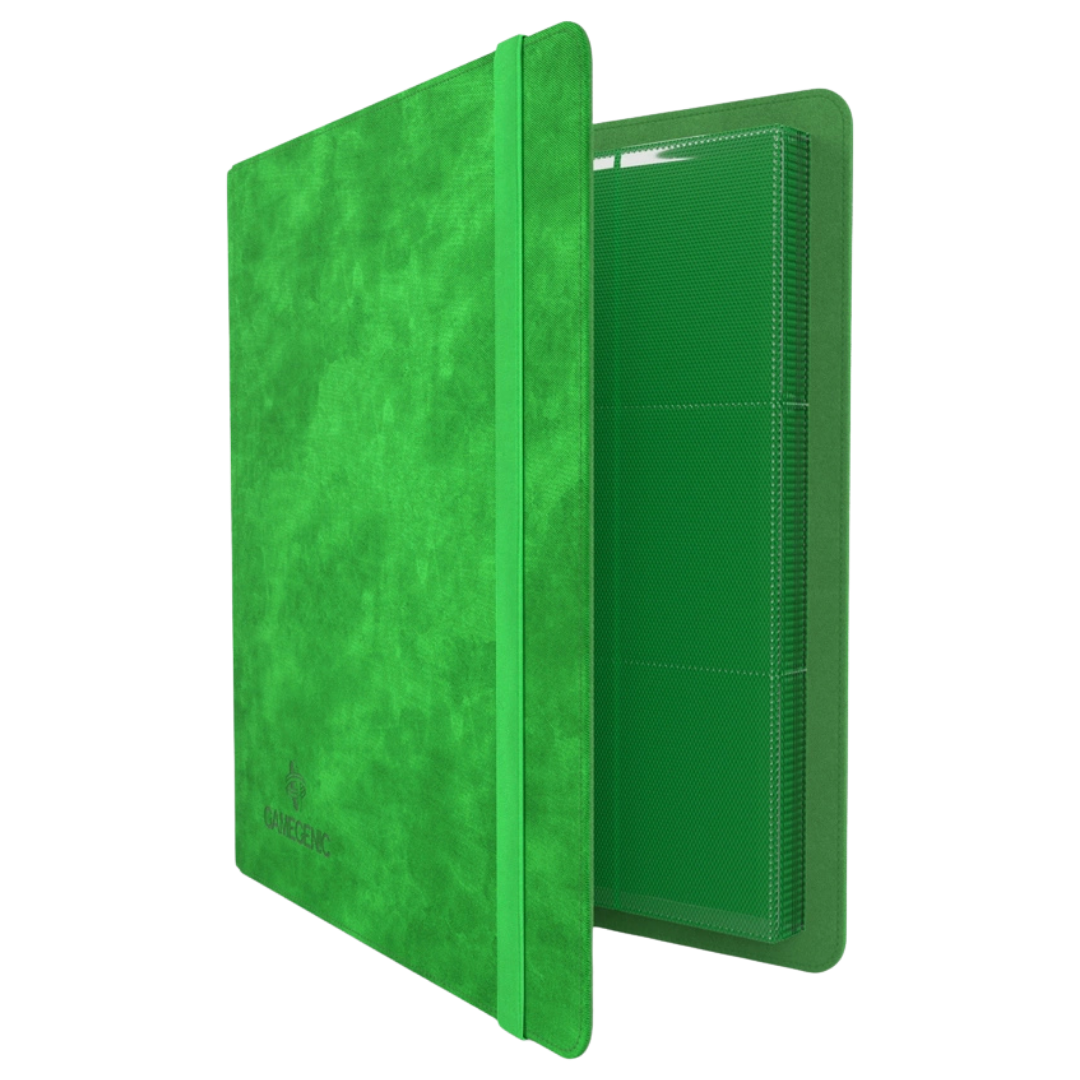 Gamegenic - Prime Album - 24 Pocket - Green - Partly open side view