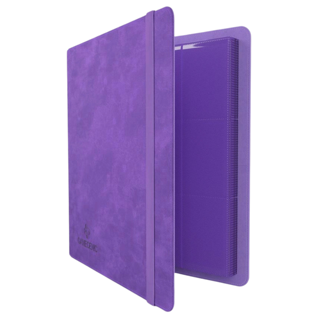 Gamegenic - Prime Album - 24 Pocket - Purple - Partly open side view