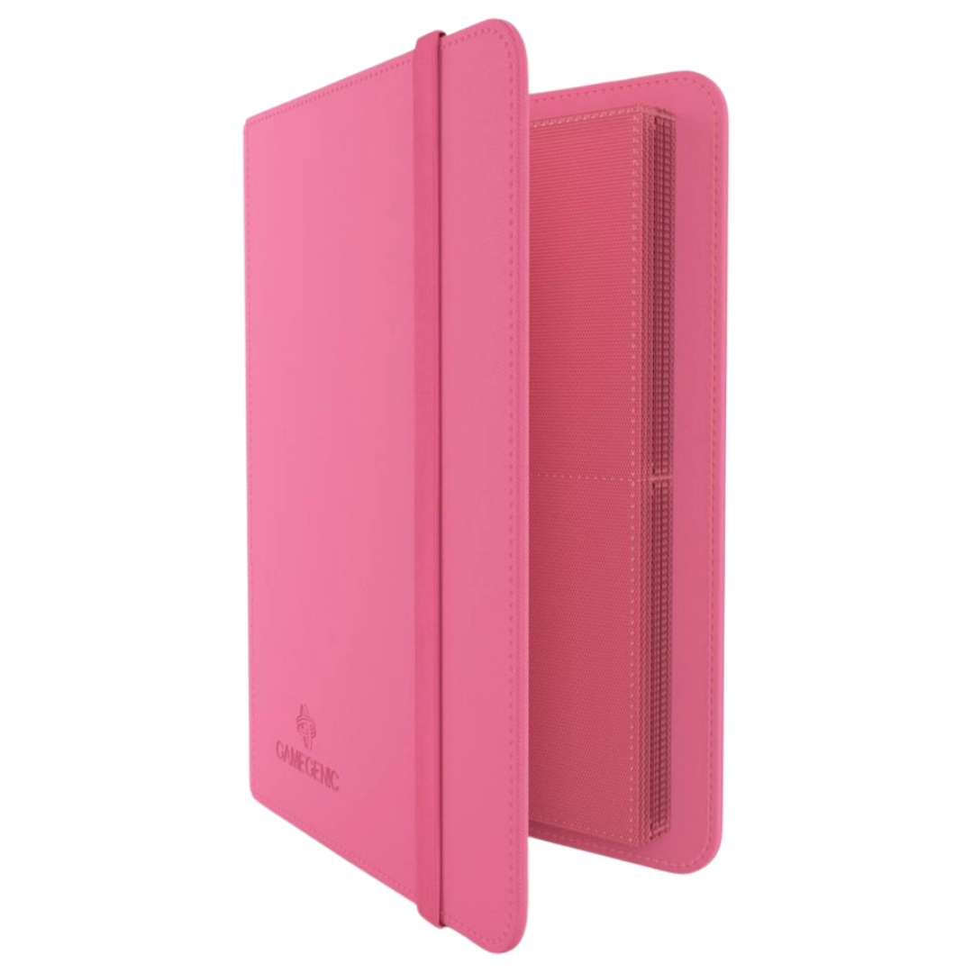 Gamegenic - Prime Album - 8 Pocket - Pink - Partly open side view