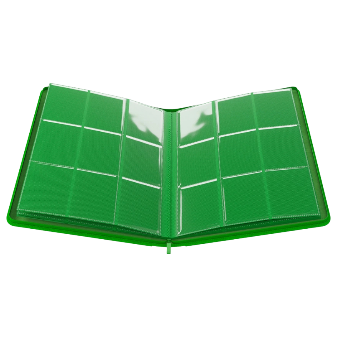 Gamegenic - Zip-Up Album - 18 Pocket - Green - Open interior