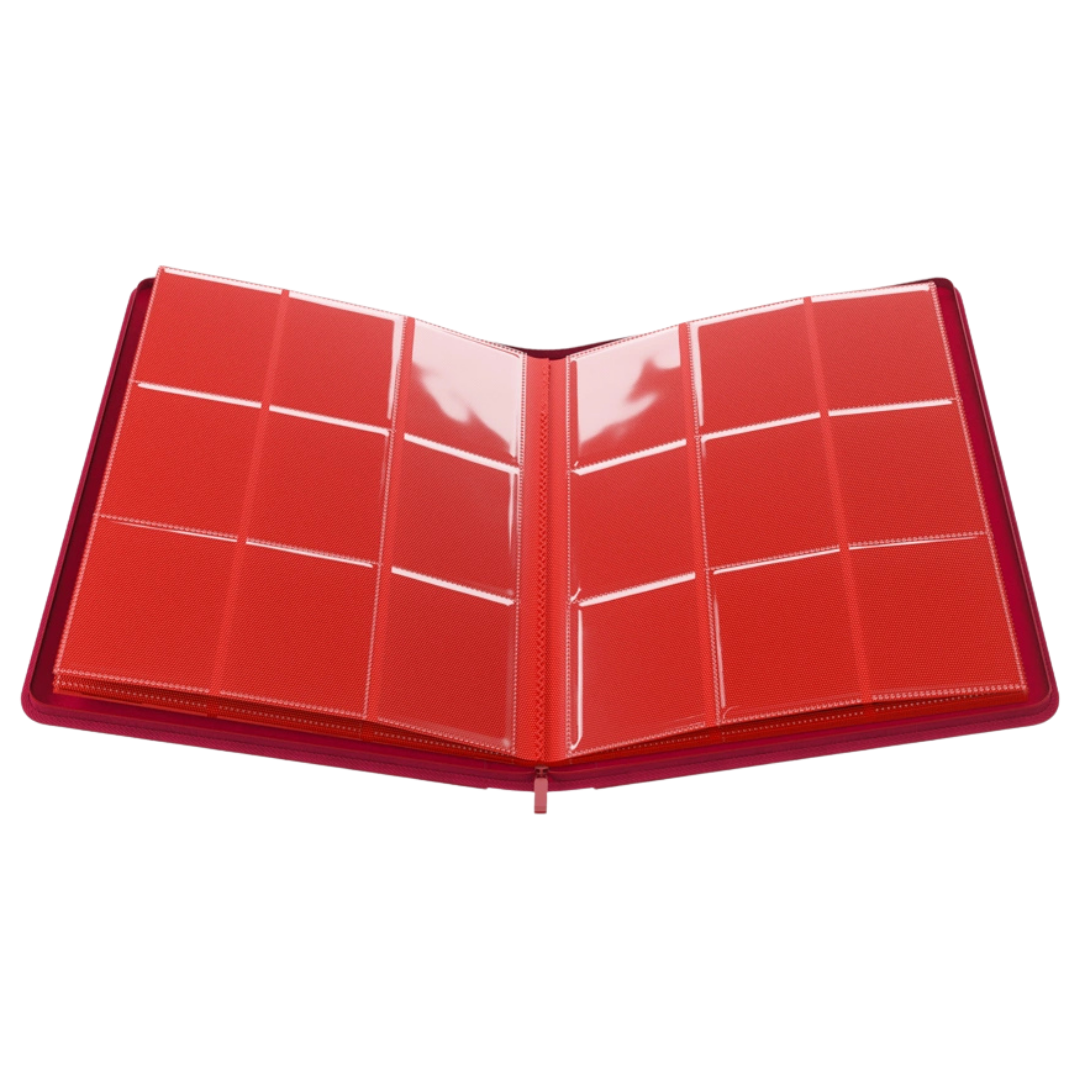 Gamegenic - Zip-Up Album - 18 Pocket - Red - Open interior