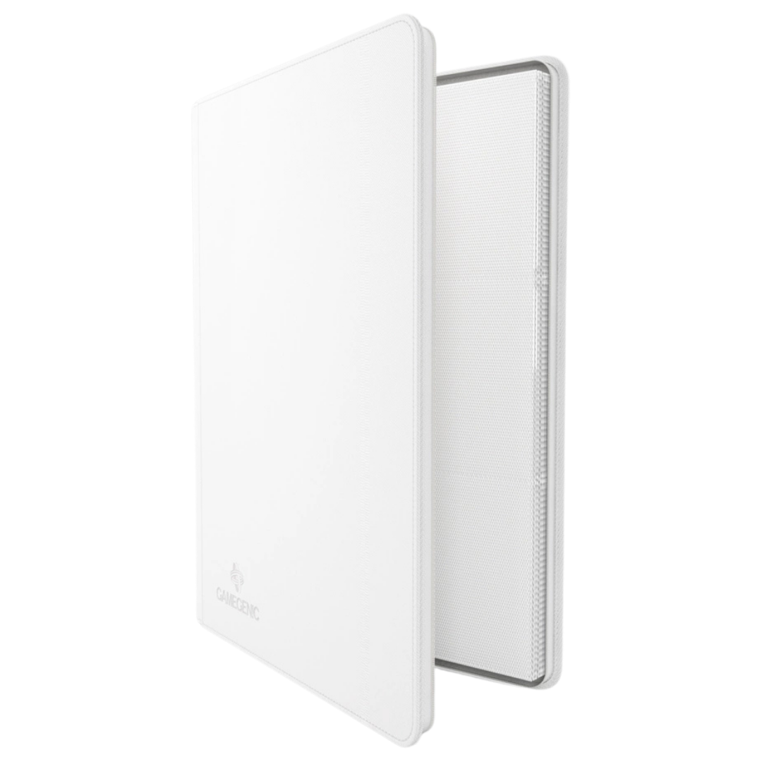 Gamegenic - Zip-Up Album - 18 Pocket - White - Partly open side view