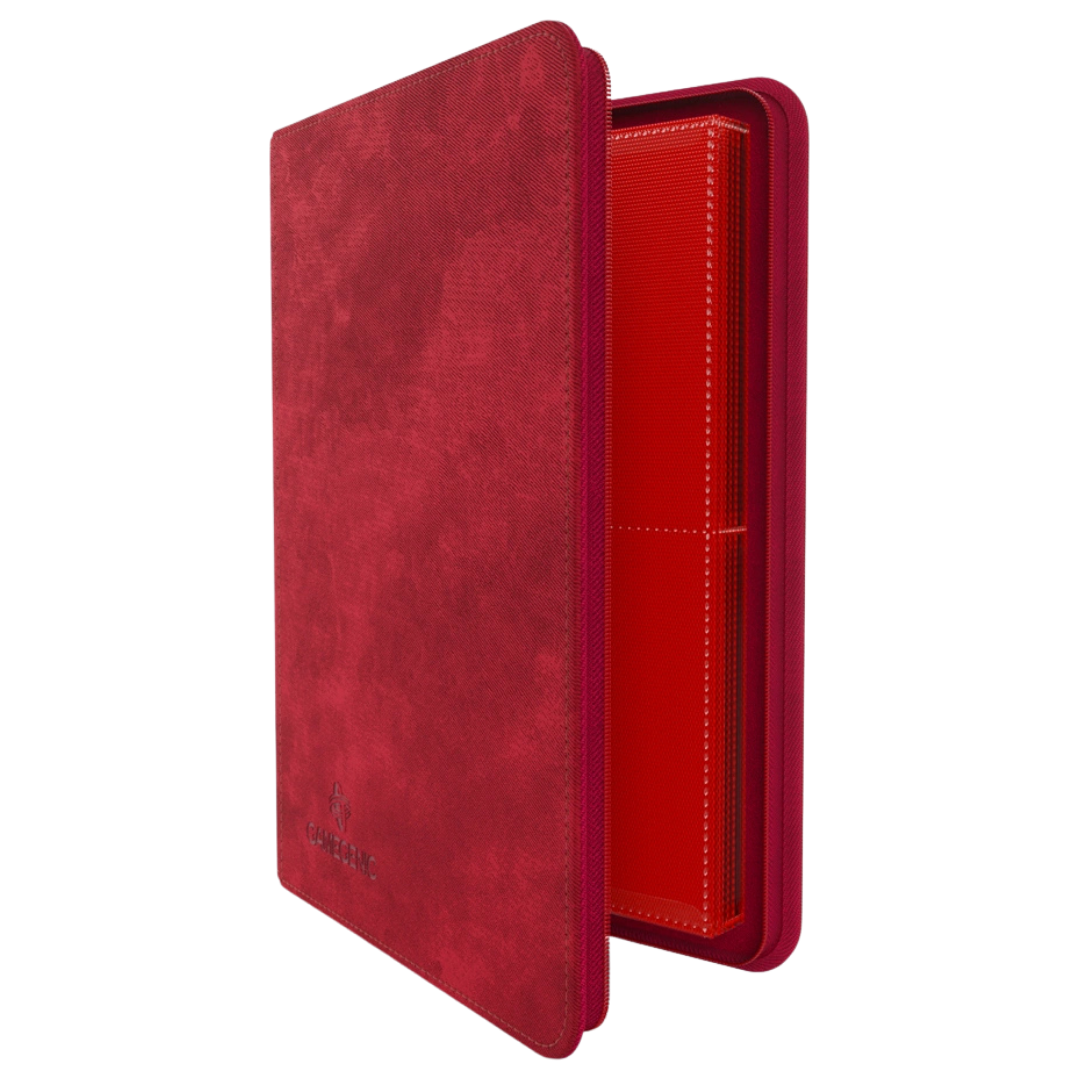 Gamegenic - Zip-Up Album - 8 Pocket - Red - Partly open side view
