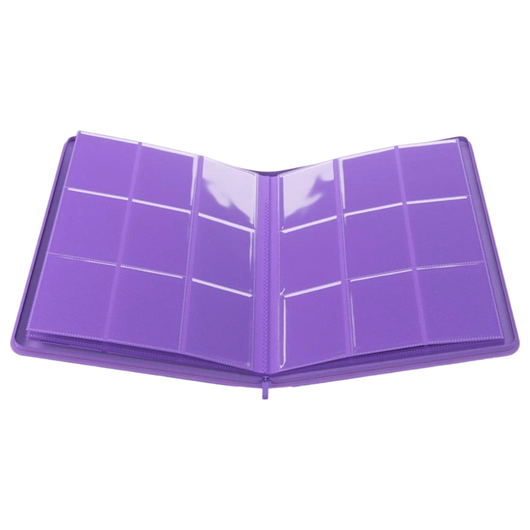 Gamegenic - Zip-Up Album - 18 Pocket - Purple - Open interior