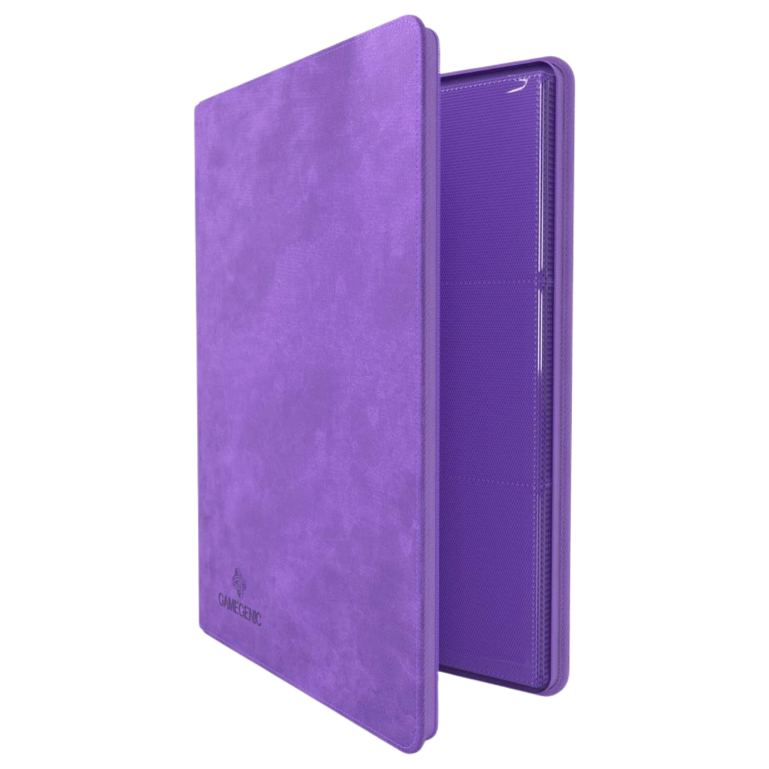 Gamegenic - Zip-Up Album - 18 Pocket - Purple - Partly open side view