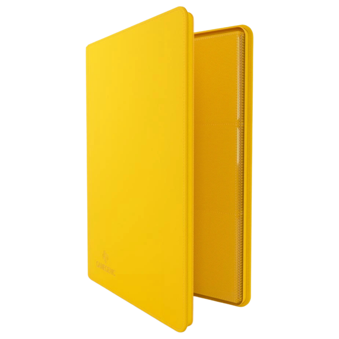 Gamegenic - Zip-Up Album - 18 Pocket - Yellow - Partly open side view