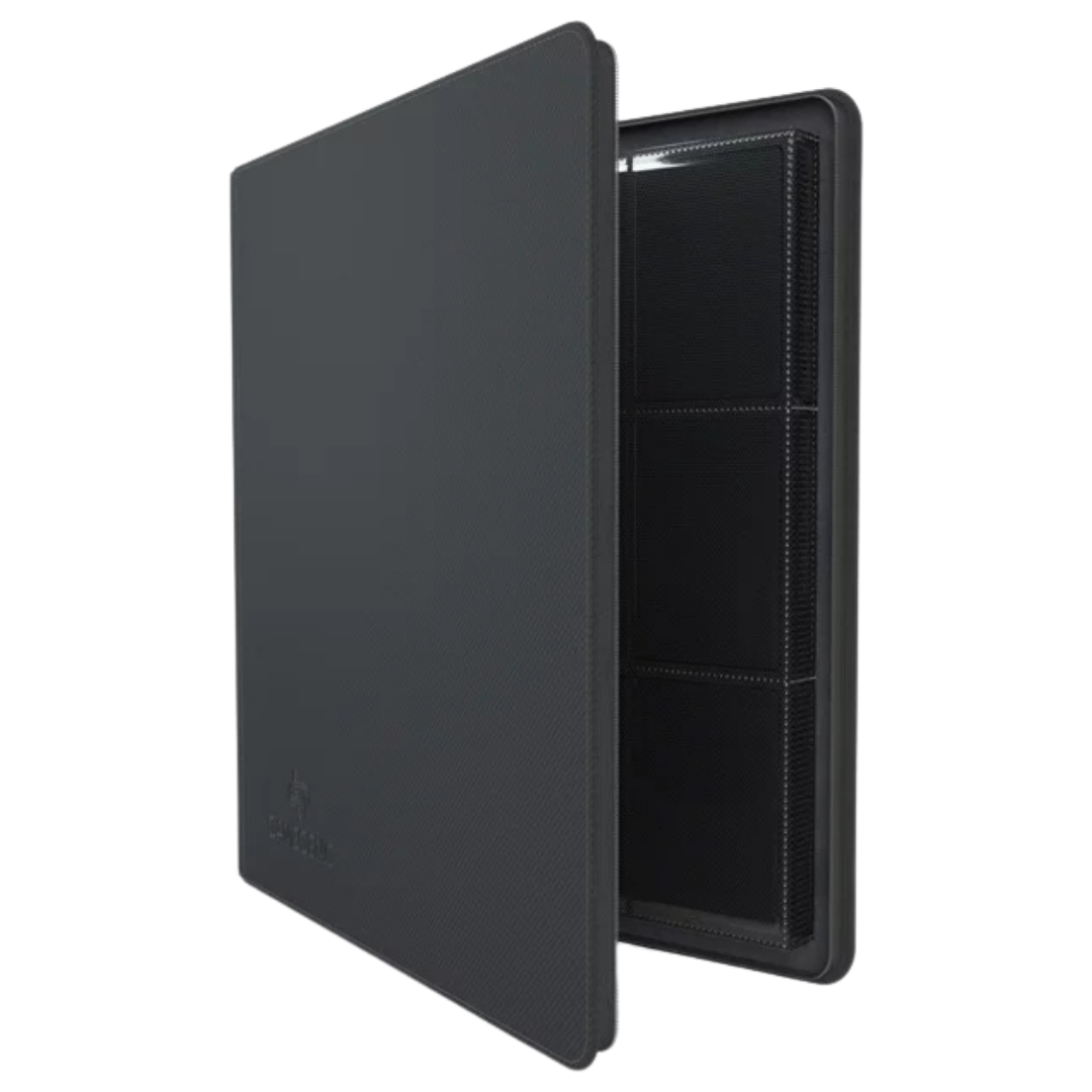 Gamegenic - Zip-Up Album - 24 Pocket - Black - Partly open side view