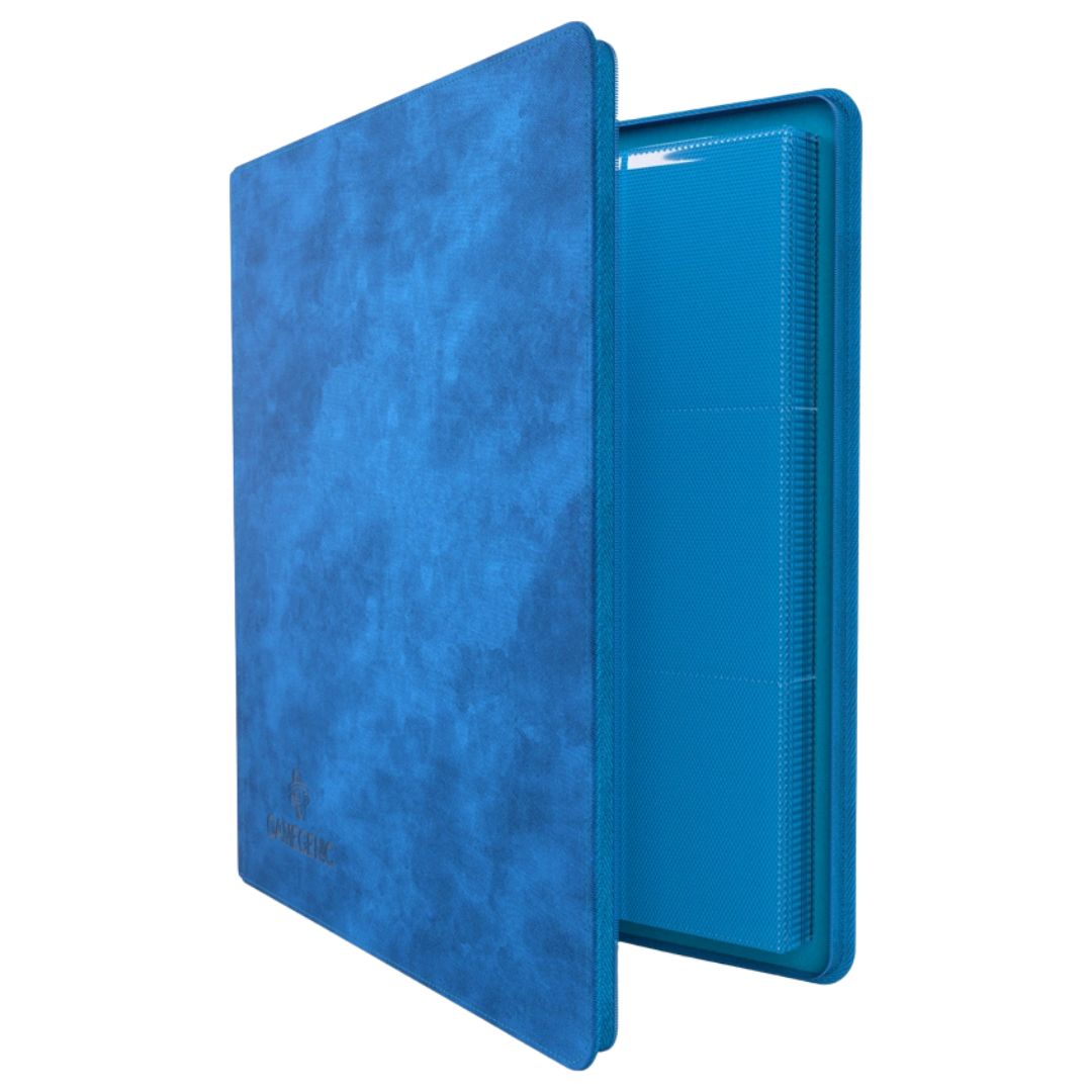 Gamegenic - Zip-Up Album - 24 Pocket - Blue - Partly open side view