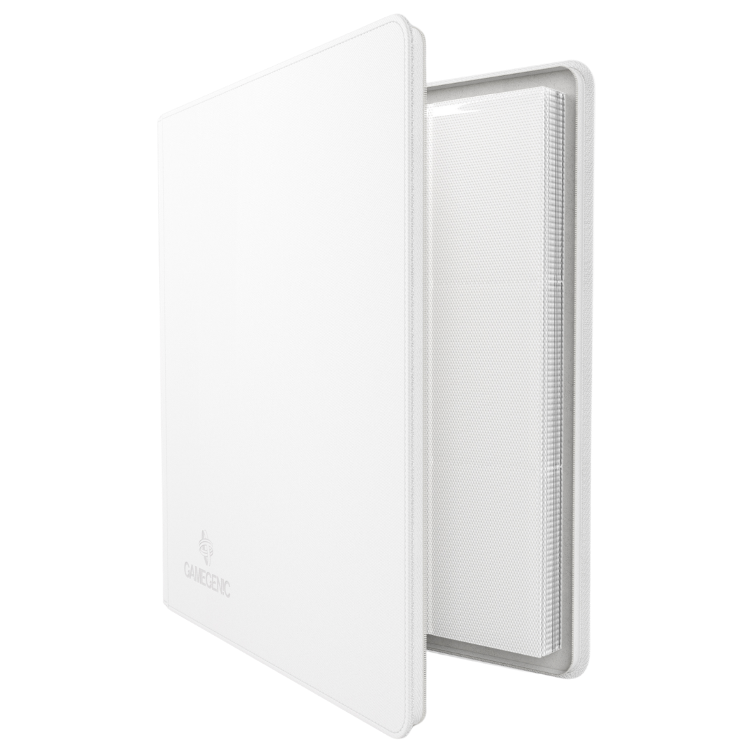 Gamegenic - Zip-Up Album - 24 Pocket - White - Partly open side view