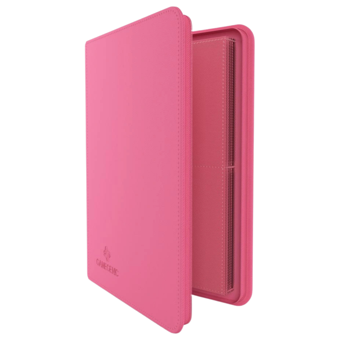 Gamegenic - Zip-Up Album - 8 Pocket - Pink - Partly open side view