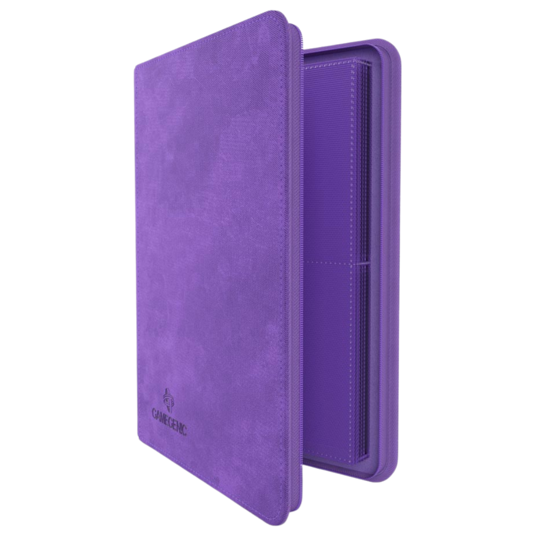Gamegenic - Zip-Up Album - 8 Pocket - Purple - Partly open side view