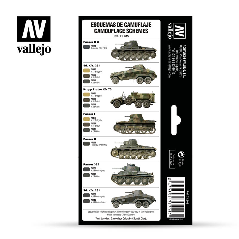 Vallejo - AFV Color Series - German Colors 1927-1941 - Set of 8