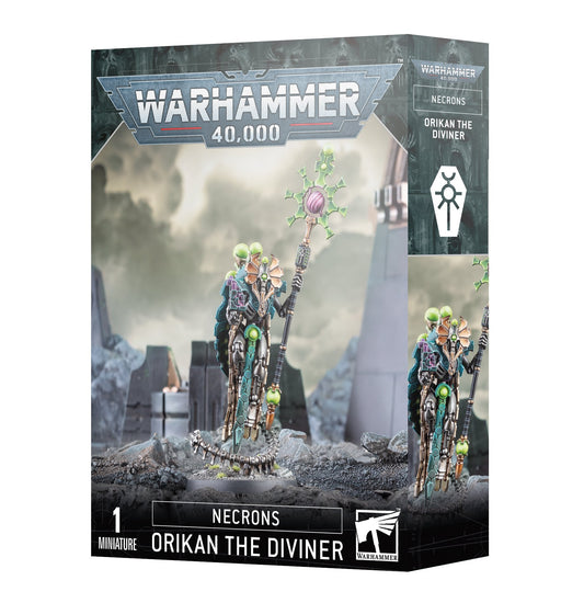 Orikan the Diviner Chronomancer miniature kit with 15 components and a 40mm round base.