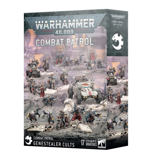 Genestealer Cults Combat Patrol box set with Jackal Alphus, Achilles Ridgerunner, Atalan Jackals, and Hybrid Metamorphs for Warhammer 40k.