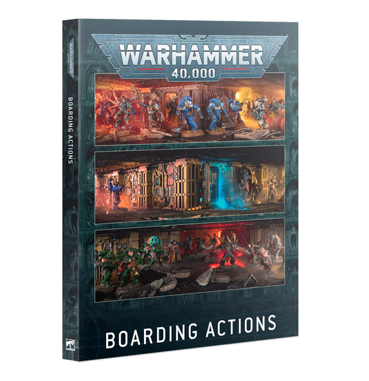 Boarding Actions supplement for Warhammer 40k, featuring updated rules, 55 new detachments, stratagems, and 54 missions.