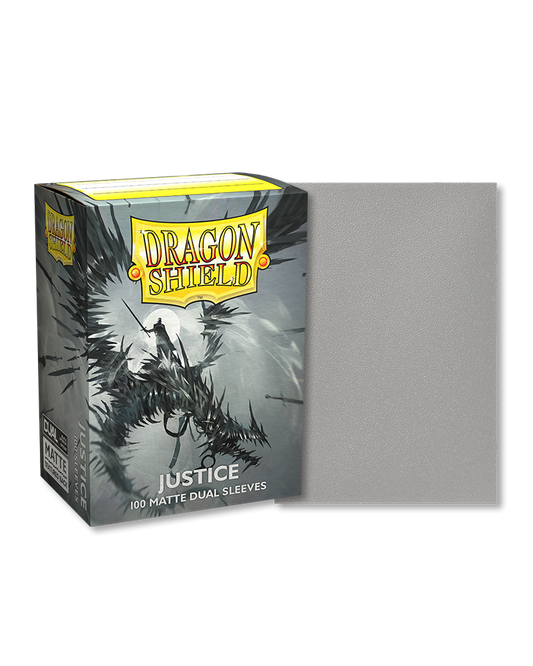 Dragon Shield - Sleeves -  Matte Dual Justice (Silver) (100)