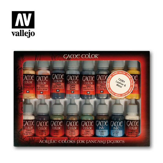 Vallejo - Game Color - Leather And Metal - Set of 16